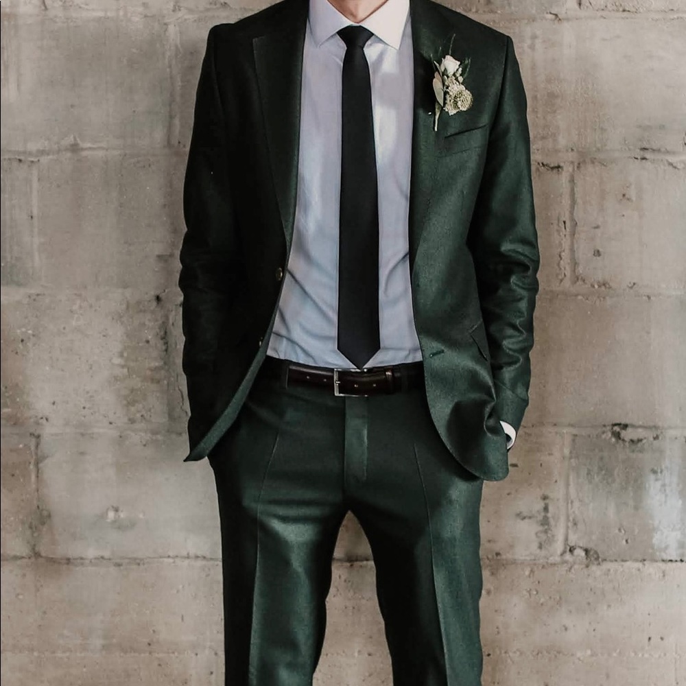 Forest Green Flannel Suit